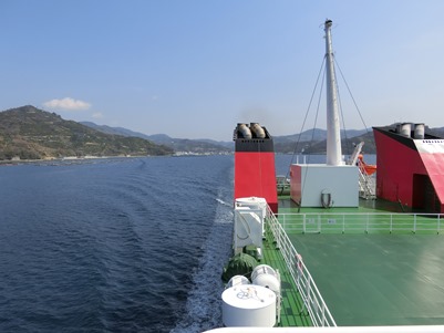 Sur le bateau à yawatahama en mars 2020
